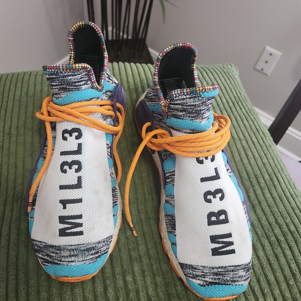 Adidas Pharell Solar Pack - Multicolor Sneakers with Orange Laces